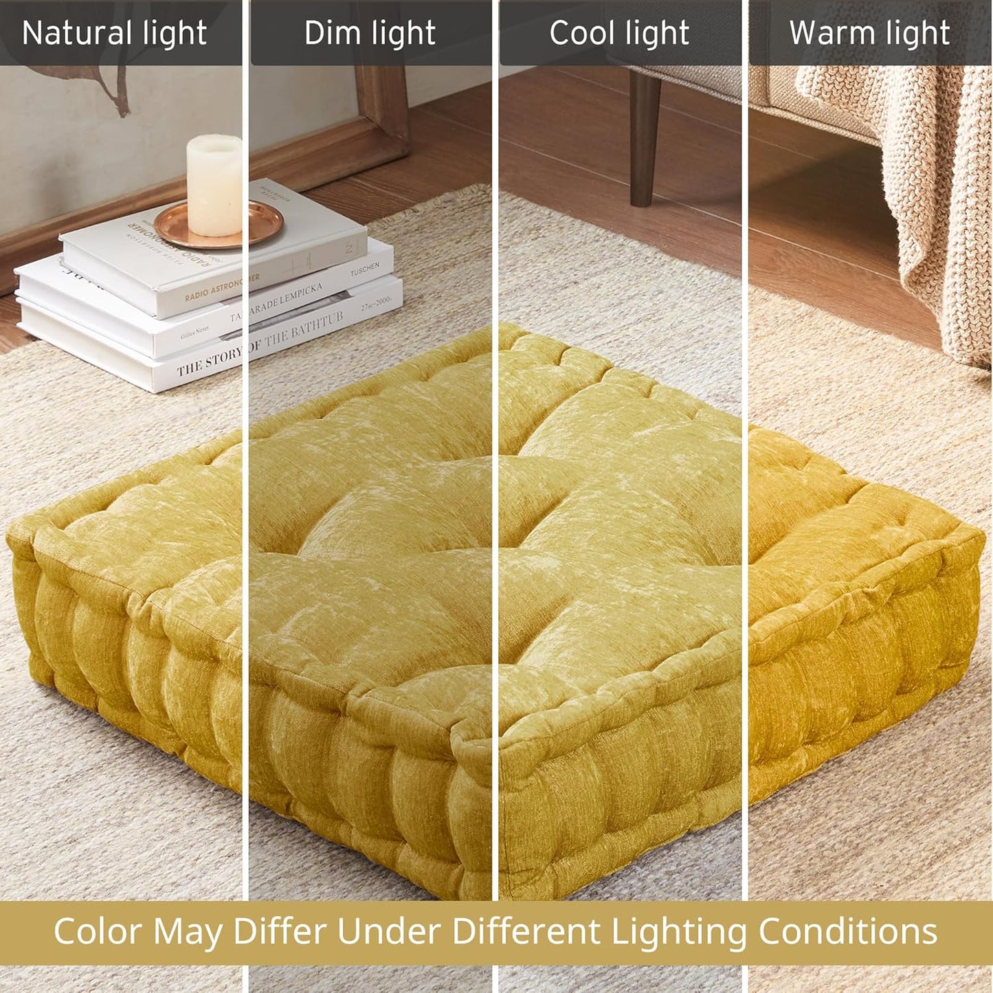 ZenComfort - Luxe Chenille Meditatiekussen voor de Vloer