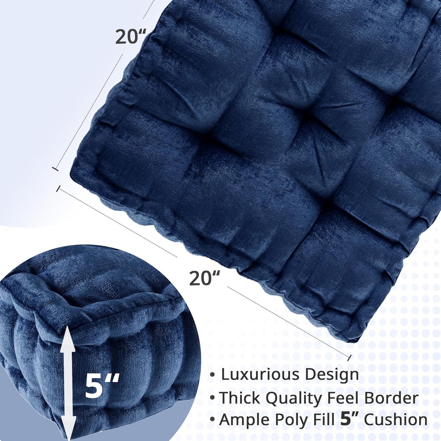 ZenComfort - Luxe Chenille Meditatiekussen voor de Vloer