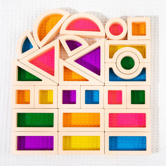CreativeBlocks – Kleurrijke Houten Speelstenen voor Kinderen