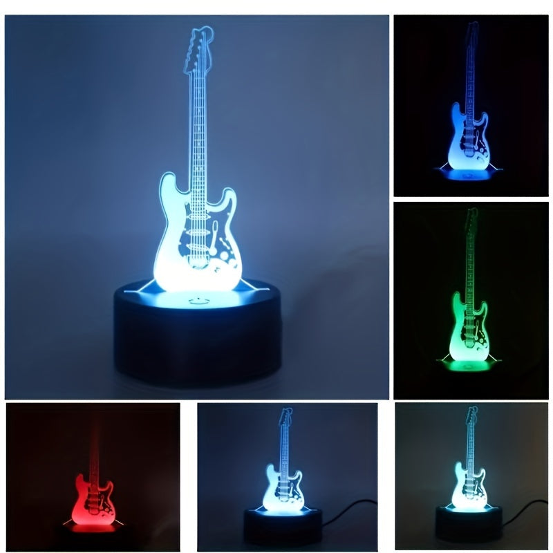 MusicGlow – 3D Gitaar Nachtlamp met Kleurverlichting