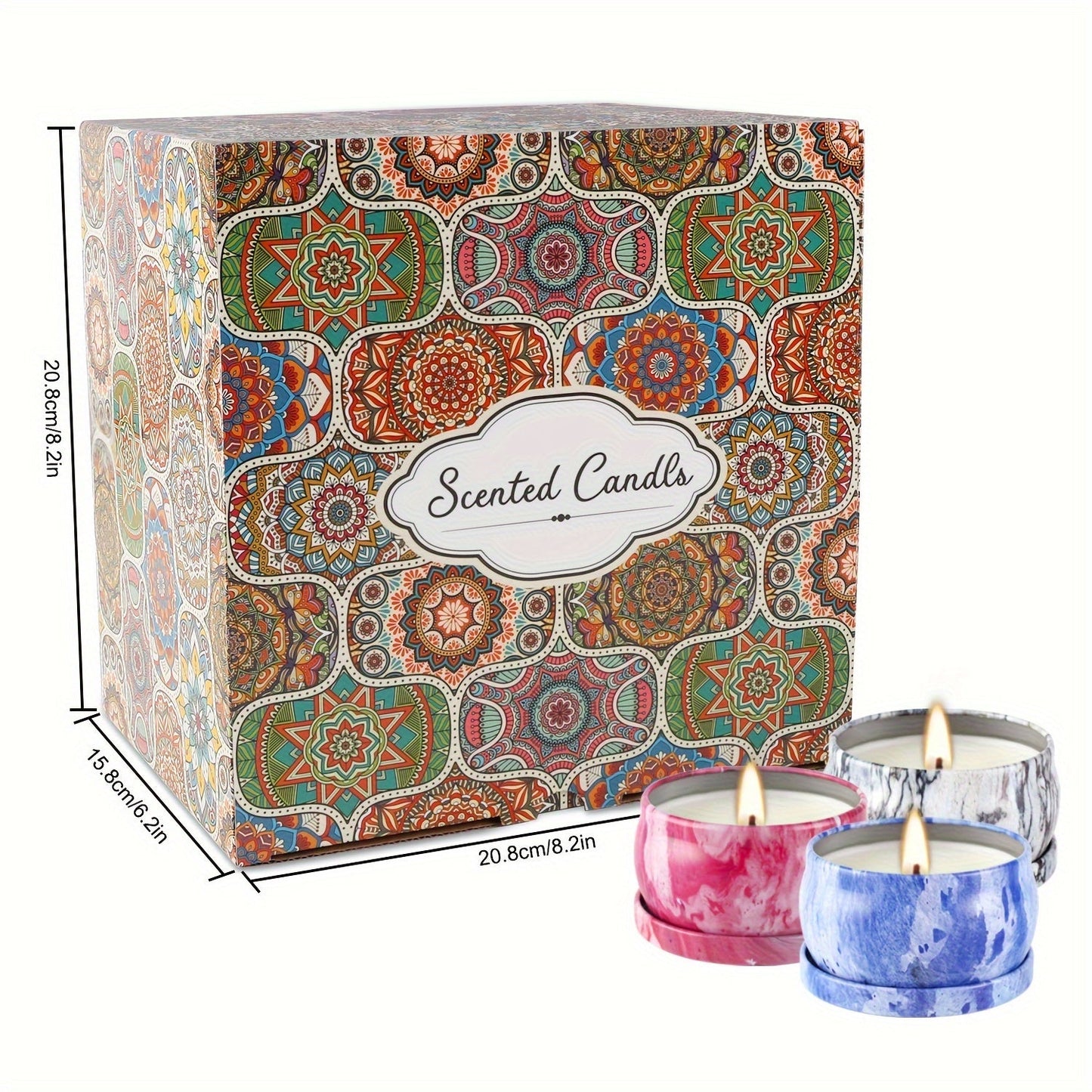 Aromatic Serenity – Luxe Kaarsenset met Marmerprint