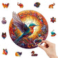 WoodenPuzzle – Houtkunst met Schwebende Kolibri