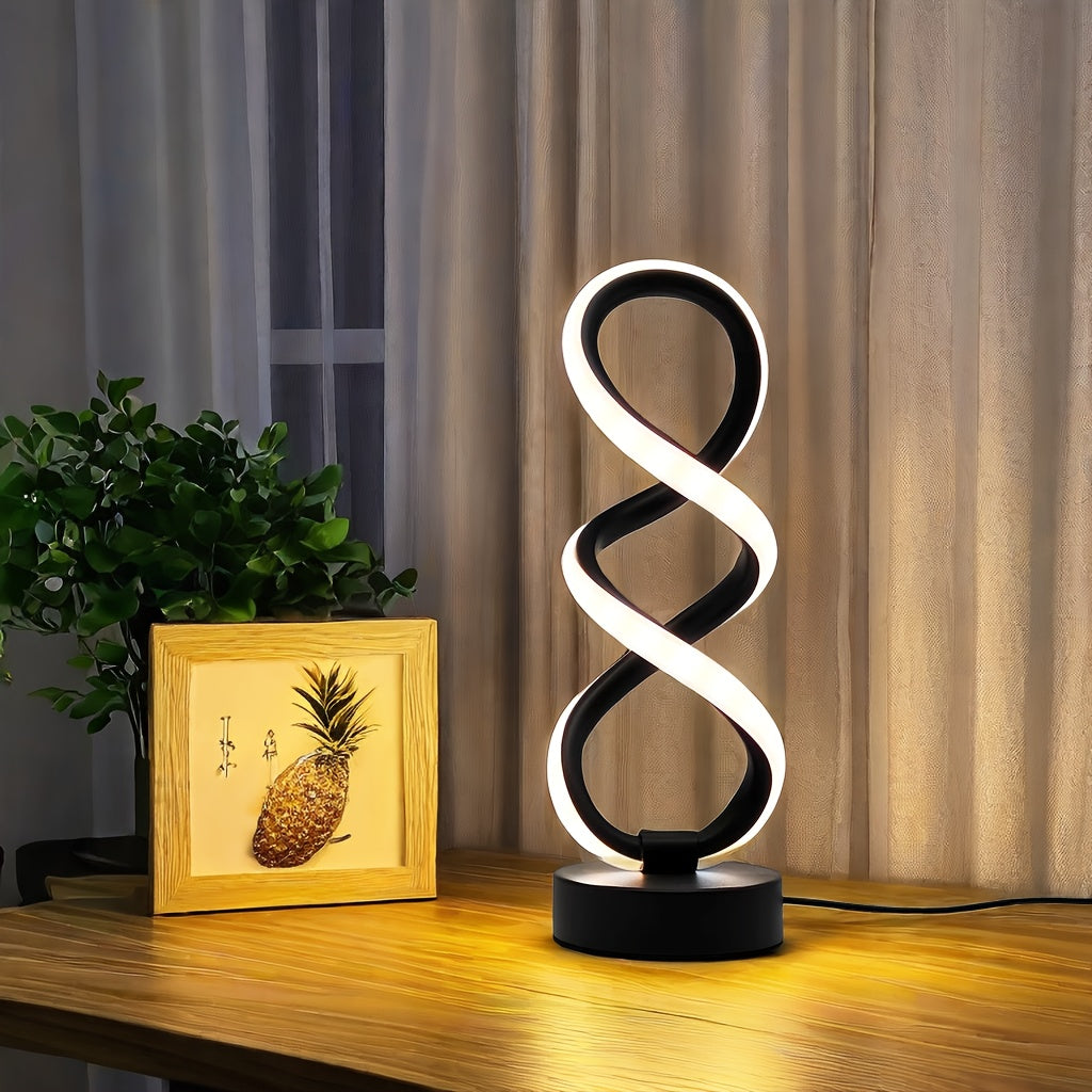 SpiraLux - Elegante Spiral Tafellamp met Kleurkeuze