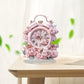 BohoClock – Stijlvolle Roze Bloemenwekker met Acryl