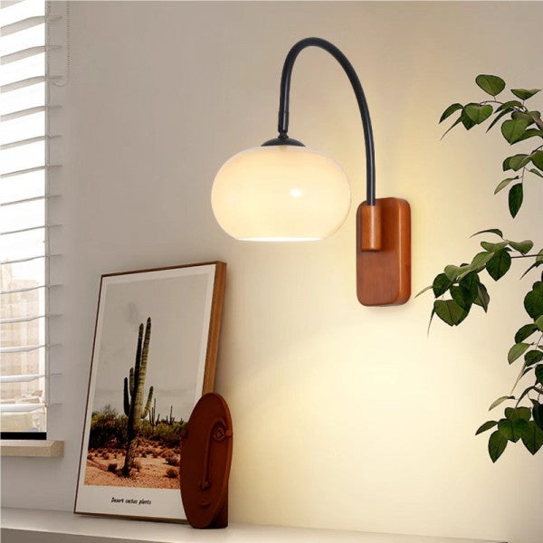 Orbite Wandlamp – Elegante Wandlamp van Kaki Glas