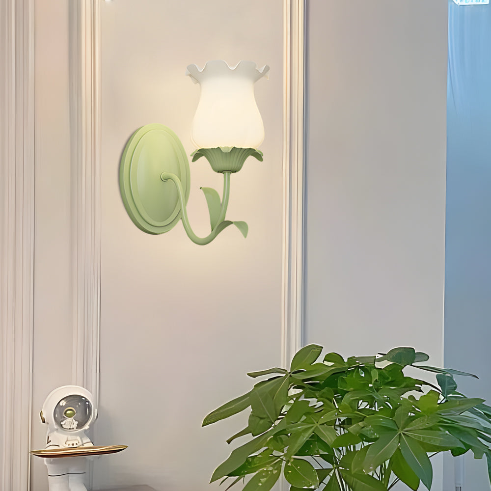 FloraGlow - 3D Glas Bloemenwandlamp voor Sfeerverlichting