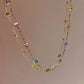 Elegante Gouden/Zilveren Ketting met Sprankelende Kleurrijke Edelstenen - Ivy