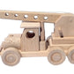 WoodCrane Speelgoed - Houten Kraanwagen met Takelarm