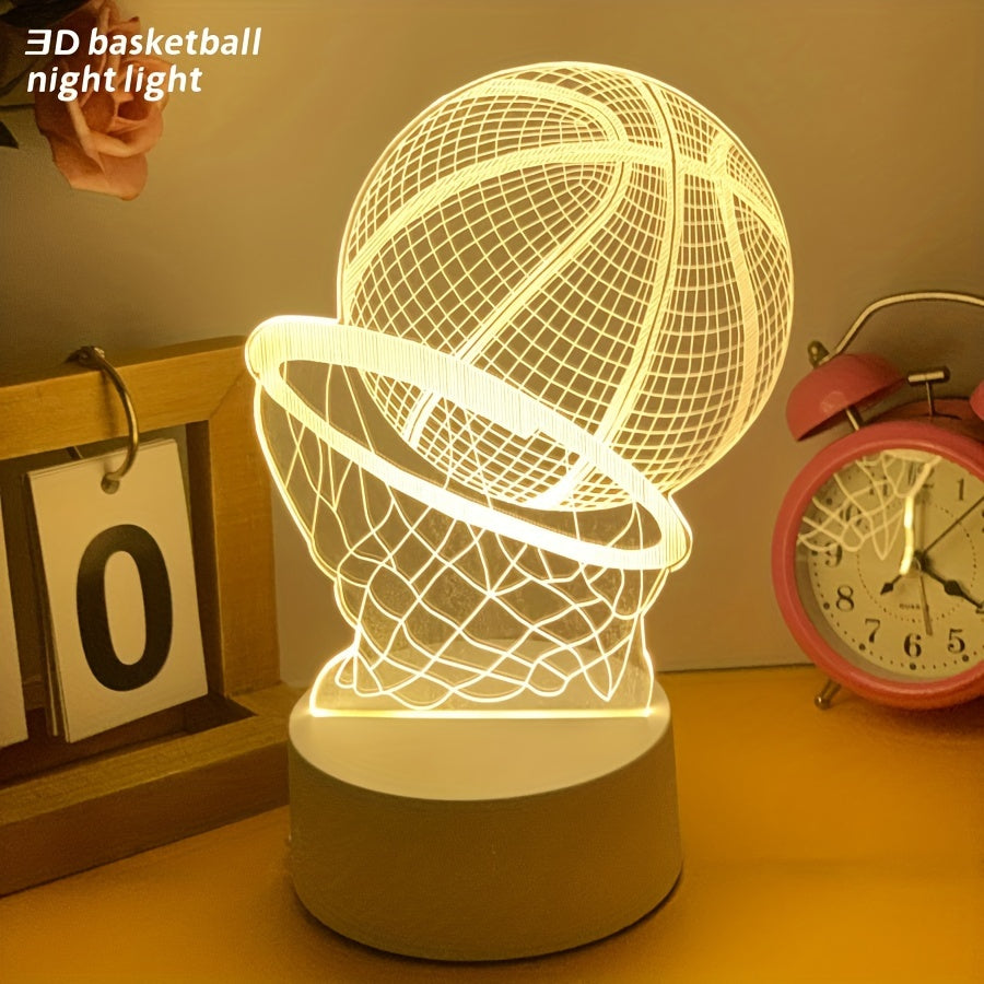 IllusionGlow Lamp – 3D LED Basketbal Tafellamp