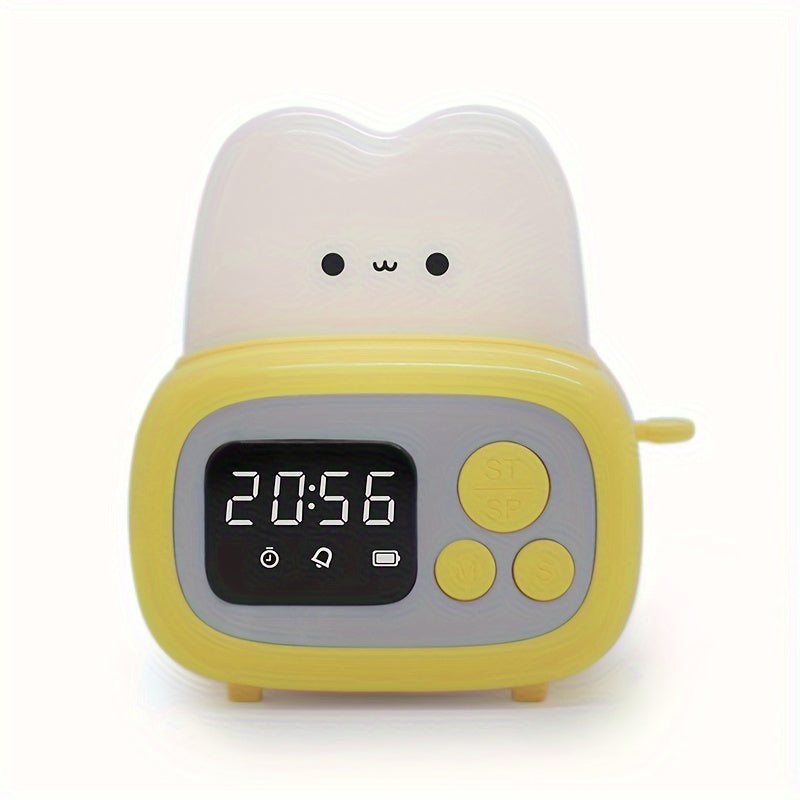 GlowBake Clock - Moderne LED Wekker met Oplaadbare USB