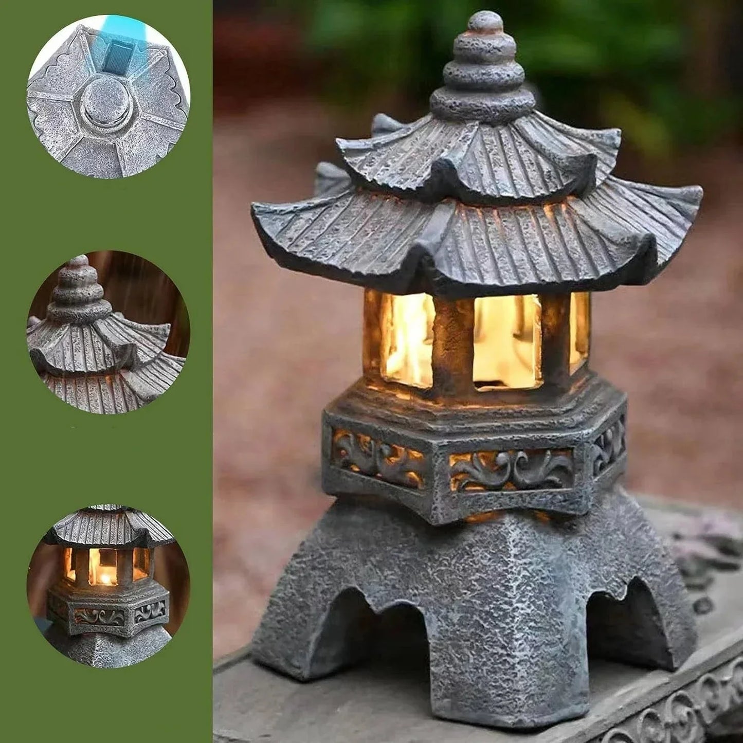 ZenGlow Tuinlantaarn - Elegante Zonne Tuinlantaarn