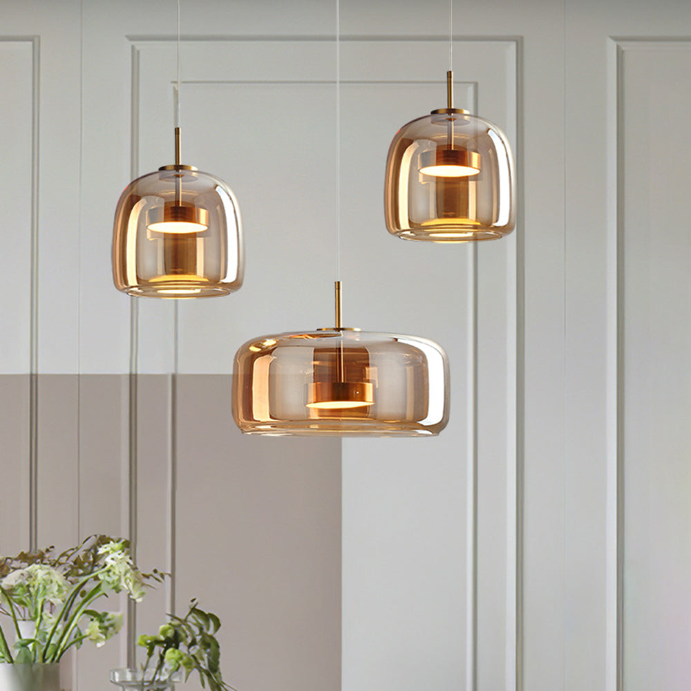 Hailie LED – Retro Amber Hanglamp voor Sfeervolle Verlichting