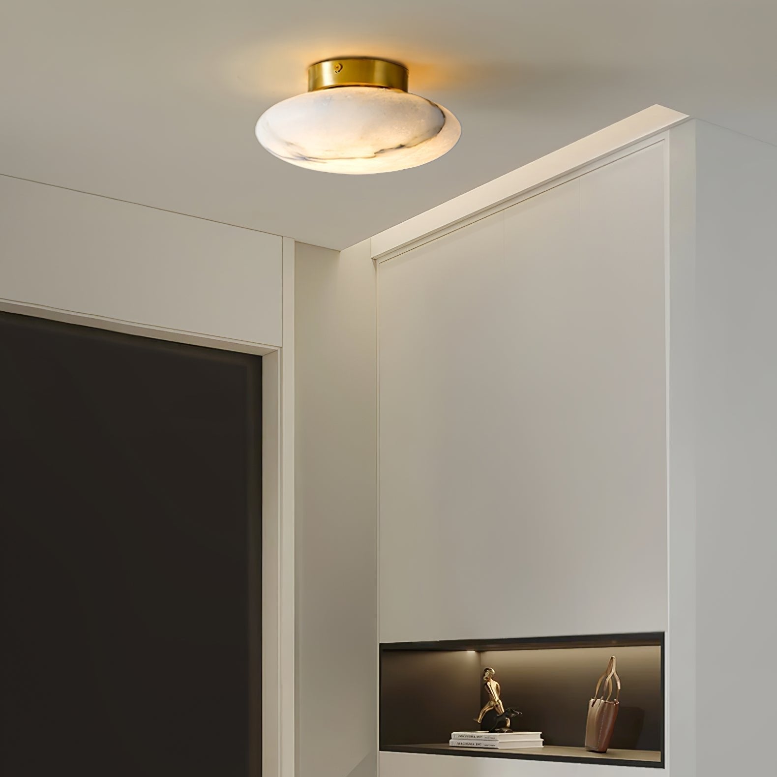 LumièreWand Lamp - Luxe Minimalistische Alabaster Wandverlichting