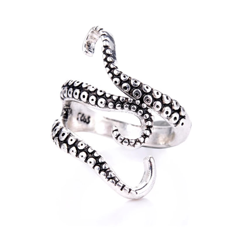 Verstelbare Zilveren Tentakelring - Nautilus, de Perfecte Accessoire voor een Zeer Inspirerende Look!