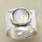 Elegante Zilveren Ring met Betoverende Maansteen - Lyra