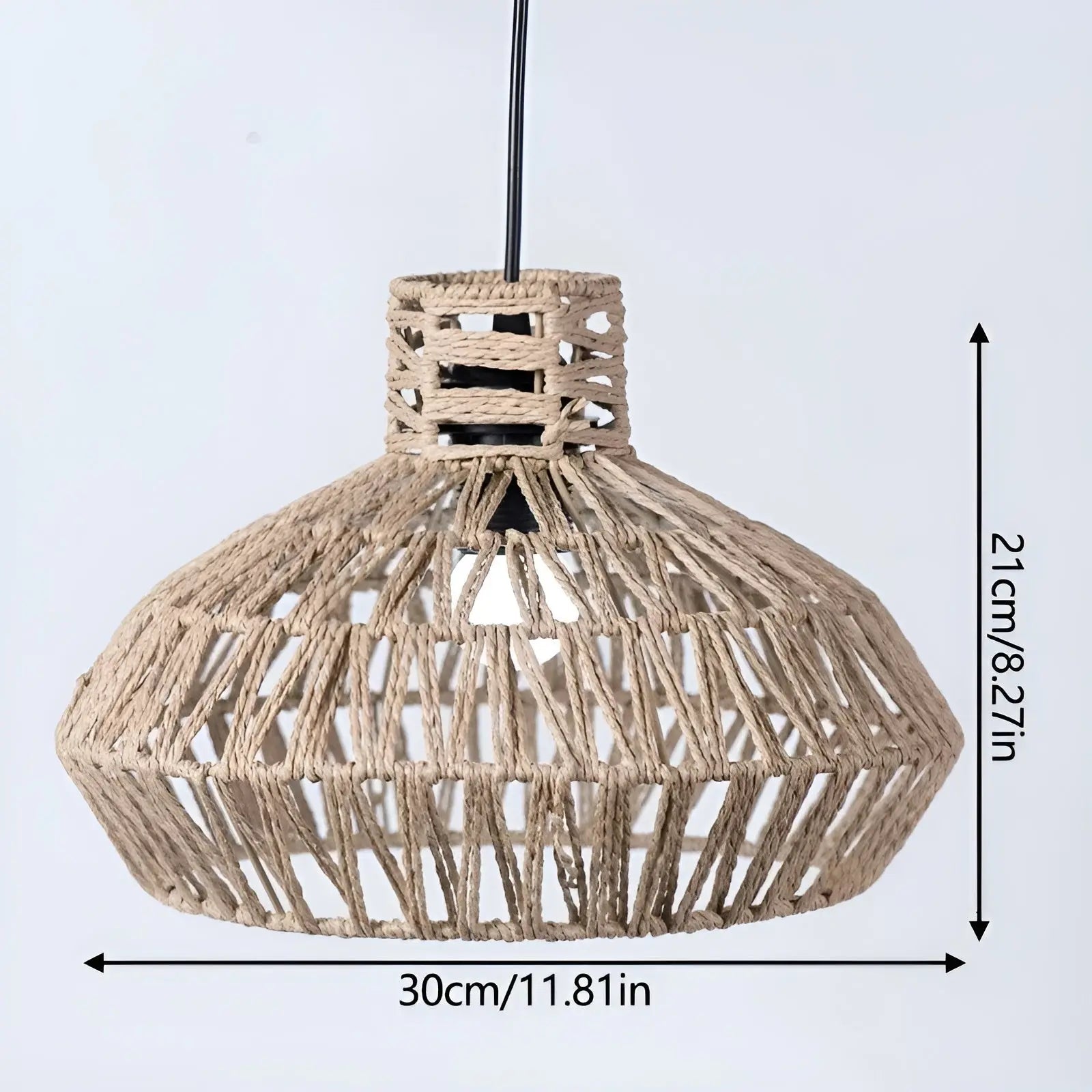 Elegante Vintage Rotan Hanglamp – Tijdloze Luxe voor Elke Ruimte