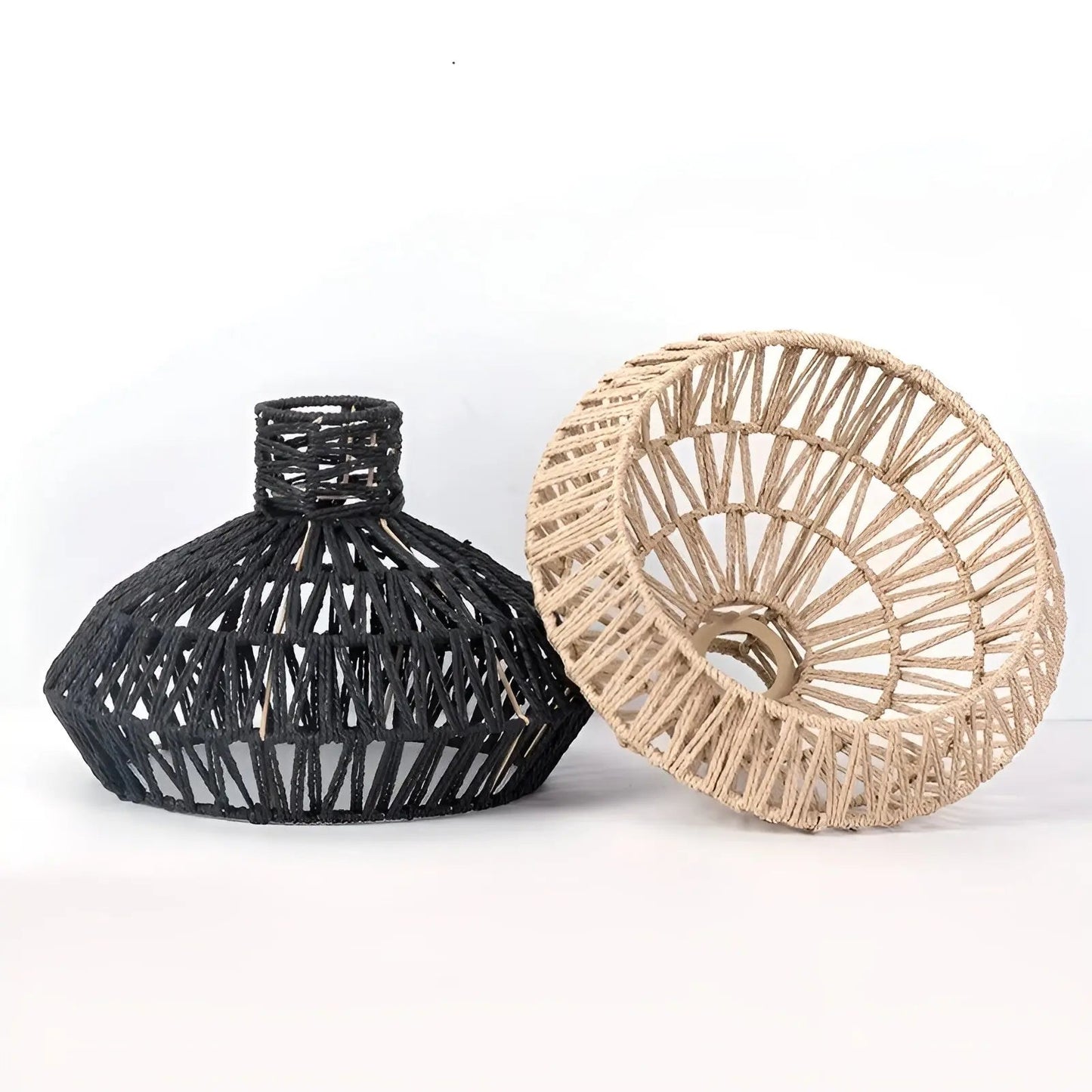 Elegante Vintage Rotan Hanglamp – Tijdloze Luxe voor Elke Ruimte