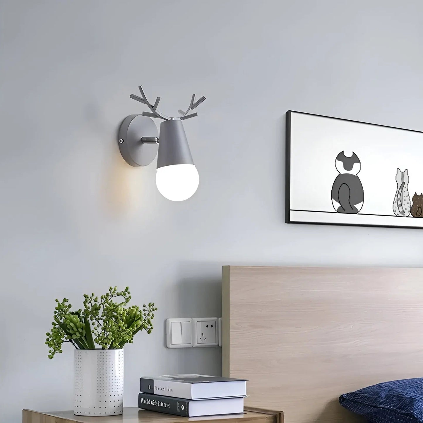 Nordic Glow Gewei LED Wandlamp – Elegant & Energiezuinig Design