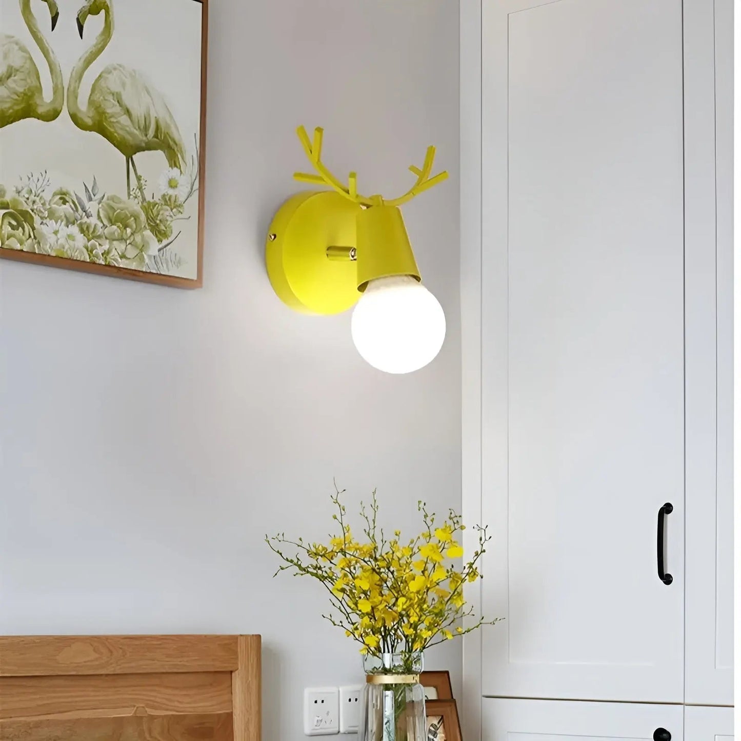 Nordic Glow Gewei LED Wandlamp – Elegant & Energiezuinig Design