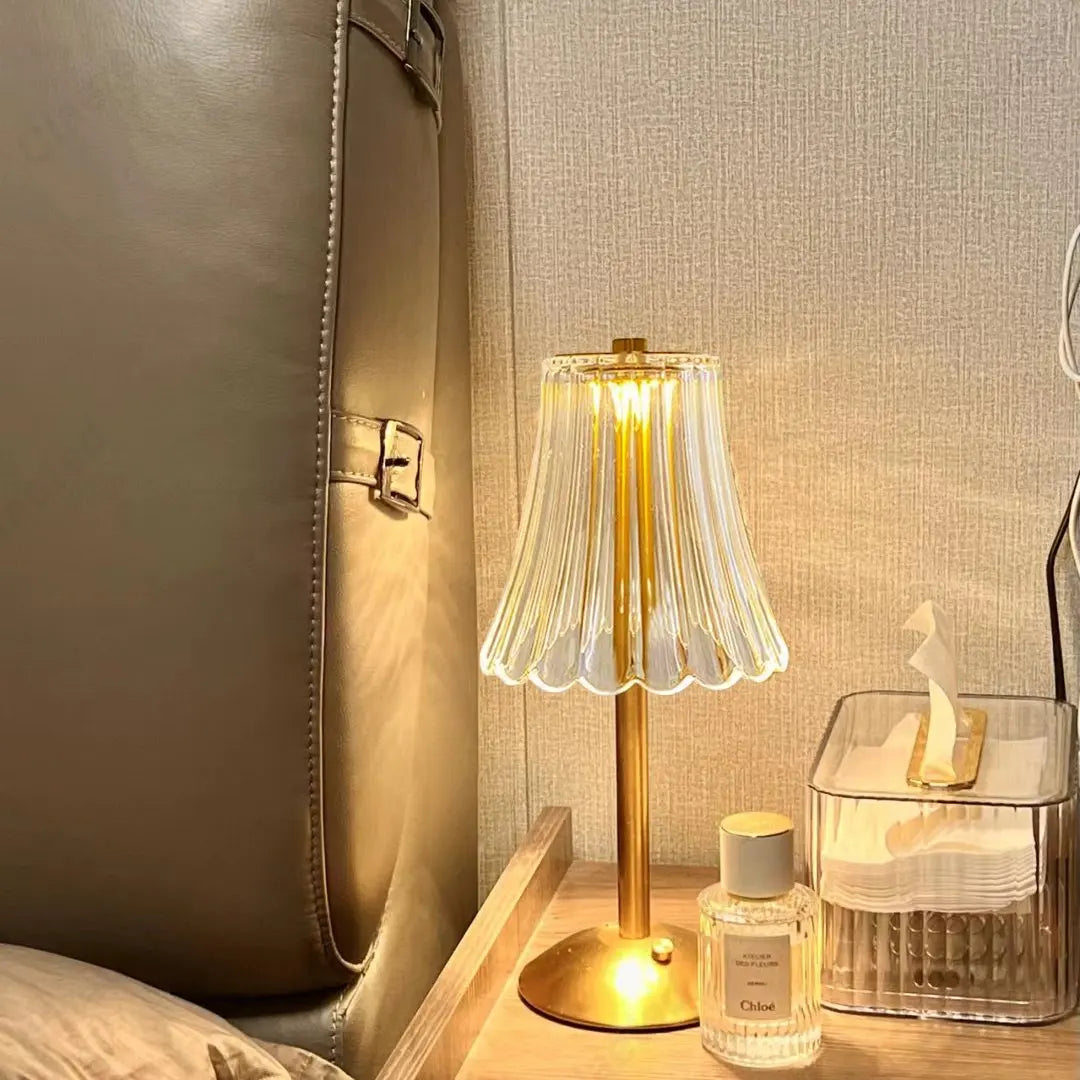 Cristalglow - Chique Draadloze Tafellamp met Elegante Kristaldecoratie
