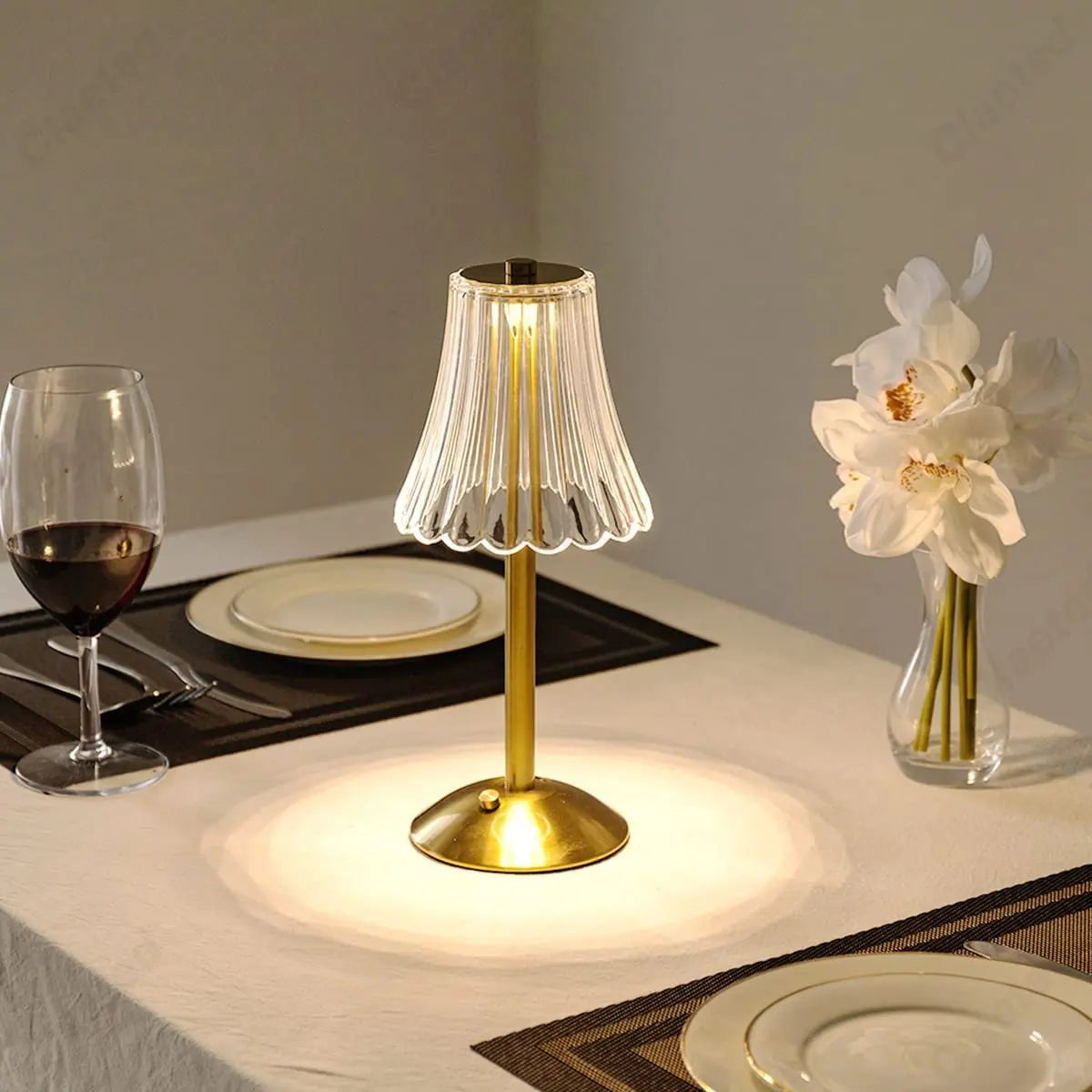 Cristalglow - Chique Draadloze Tafellamp met Elegante Kristaldecoratie