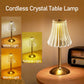 Cristalglow - Chique Draadloze Tafellamp met Elegante Kristaldecoratie