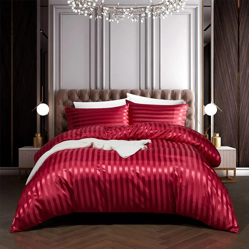 NoirLuxe Duvet Cover Set - Elegante Satijnen Slaapkamer transformator