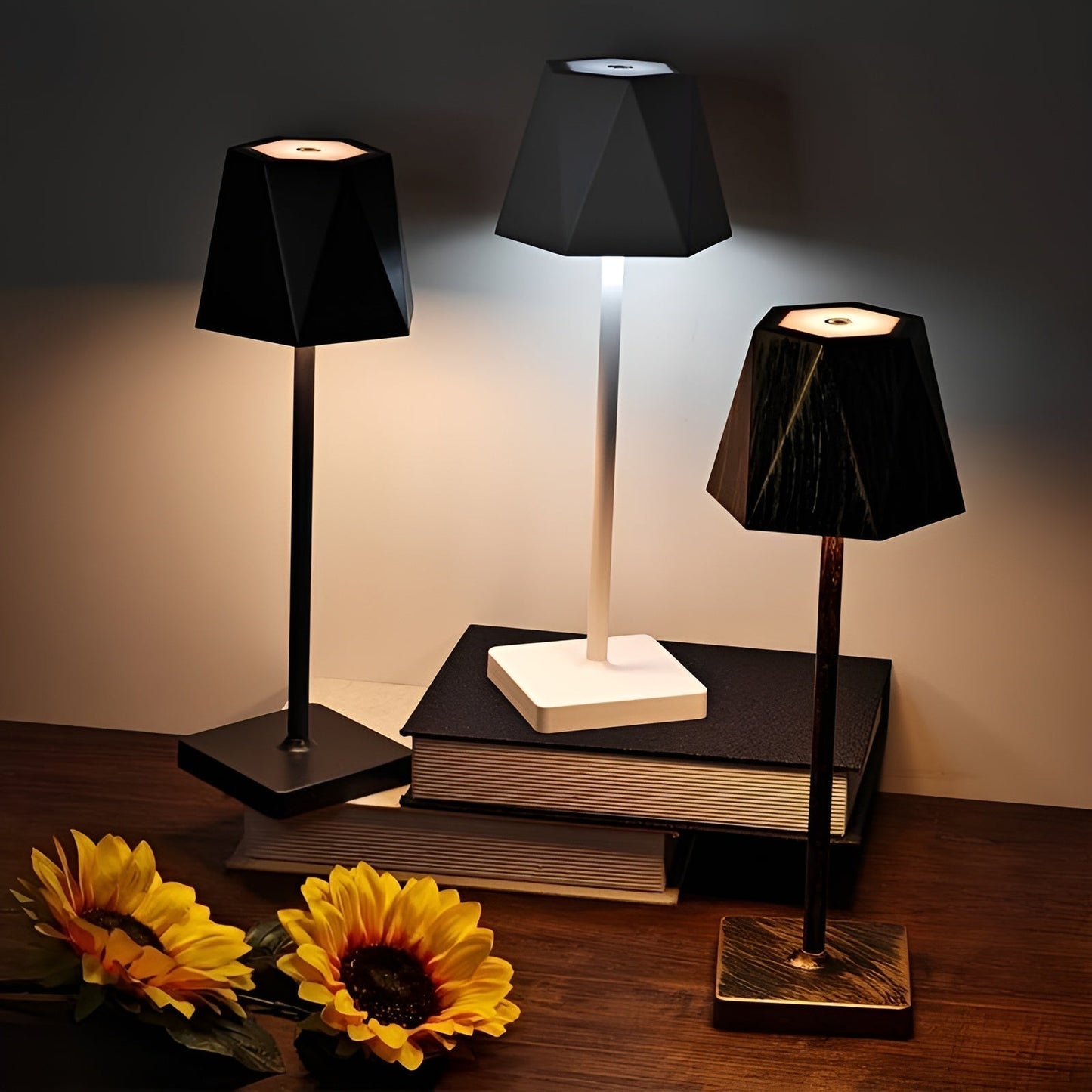 Elegante Retro LED Tafellamp - Draadloos & Oplaadbaar