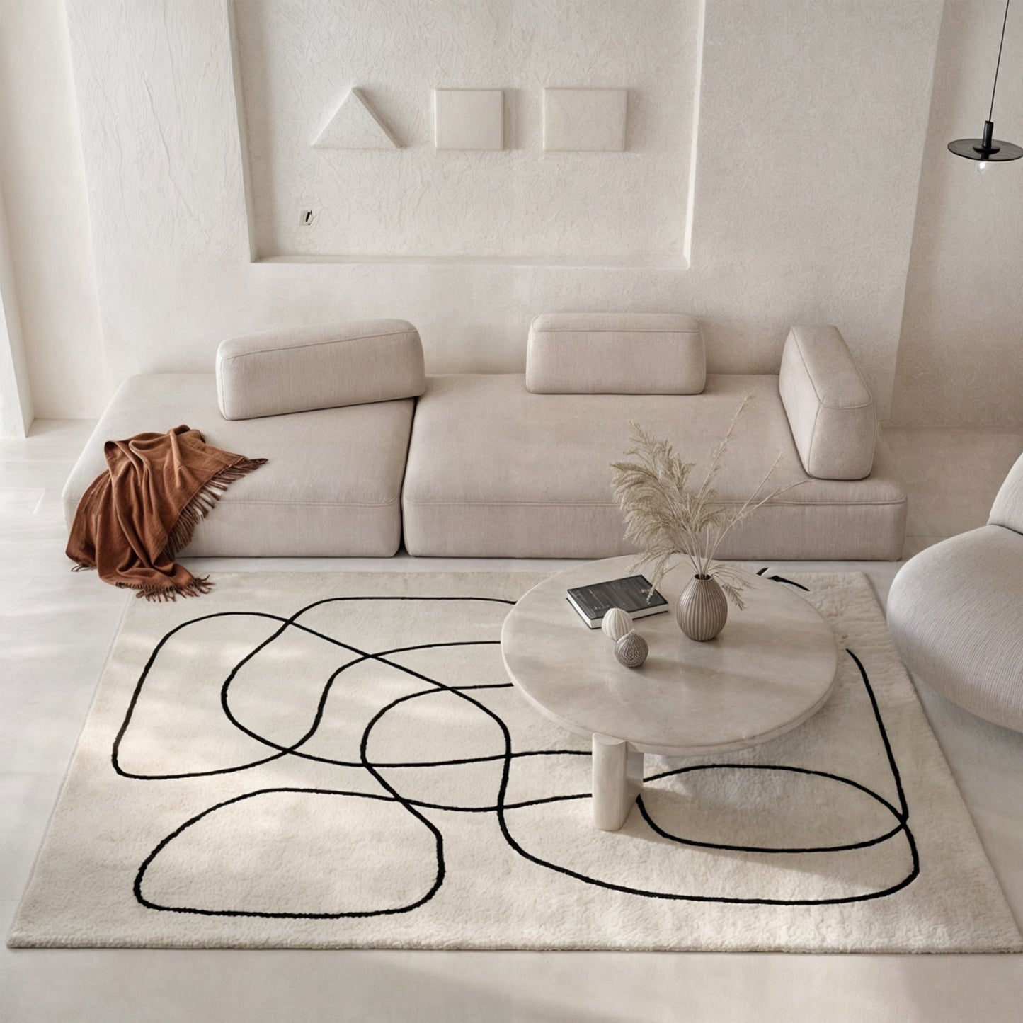 Abstract Weave – Luxe Wollen Vloerkleed met Design