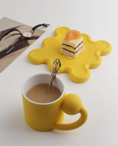 Marcia Cup Set – Elegante Porseleinen Kop en Bord