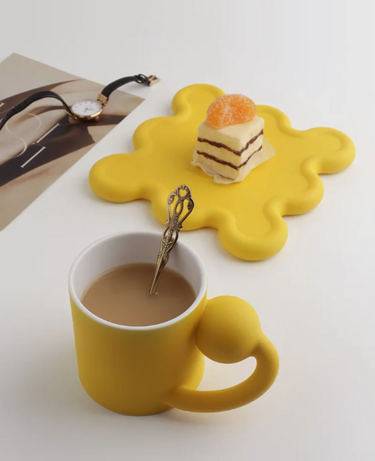 Marcia Cup Set – Elegante Porseleinen Kop en Bord