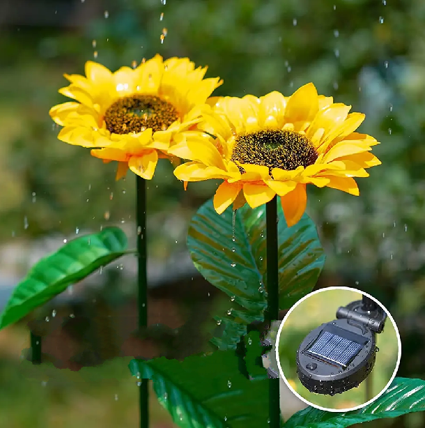 SolarBloom – Realistische Zonnebloem Tuinlamp voor Buiten