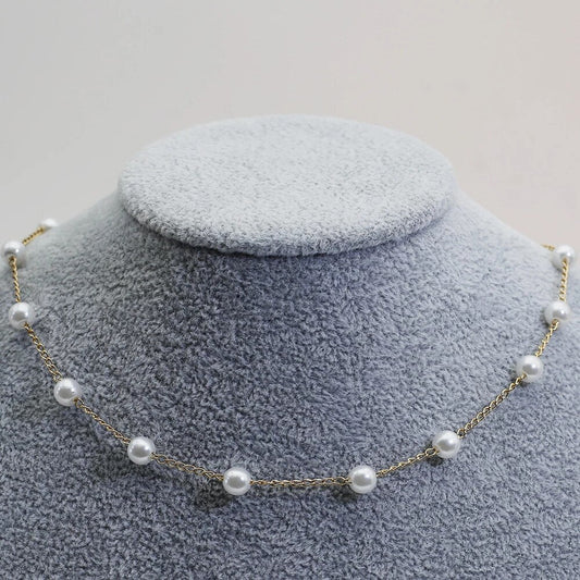 Luxe Gouden Parelketting - Marilena Elegantie
