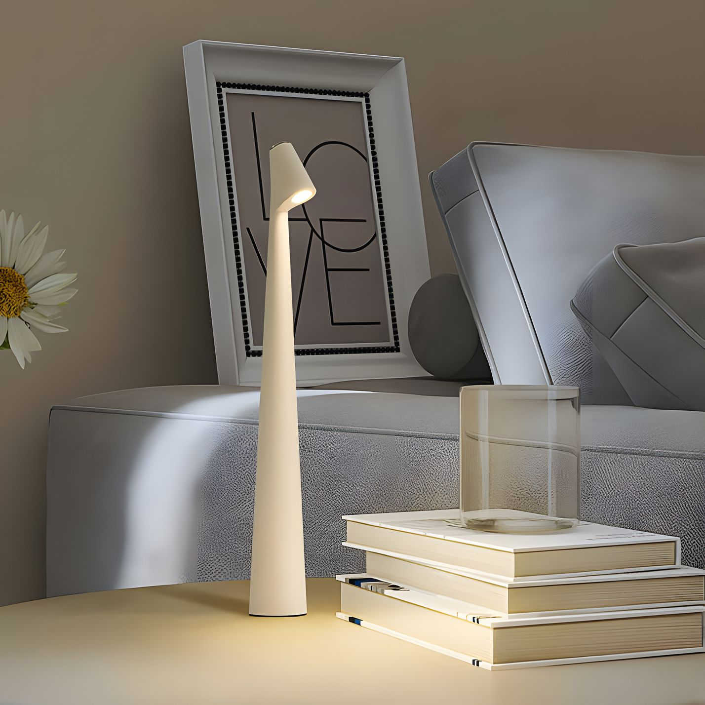 LunaSlim – Elegante Draadloze Tafellamp met Verstelbare Verlichting