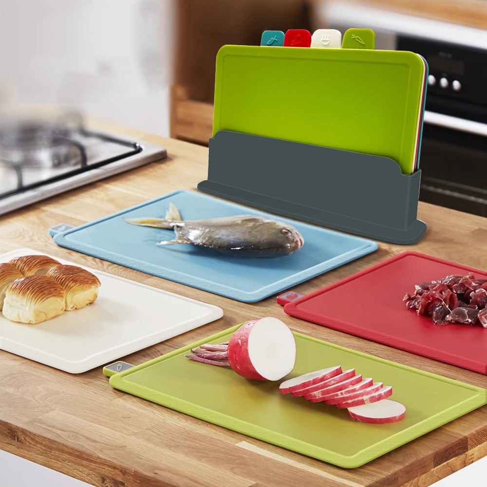 PrepTidy – Luxe Snijplankenset met Houten Houder