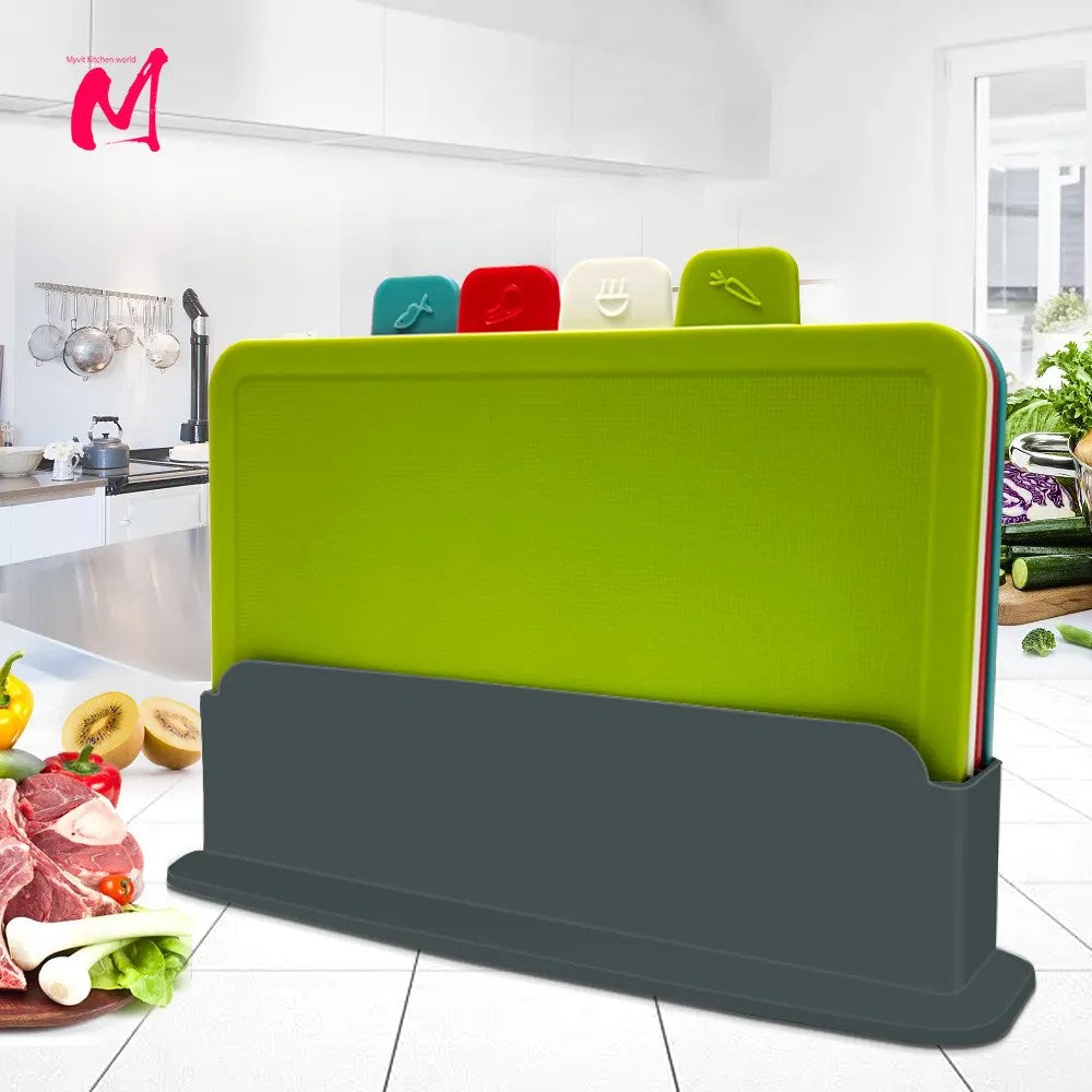 PrepTidy – Luxe Snijplankenset met Houten Houder