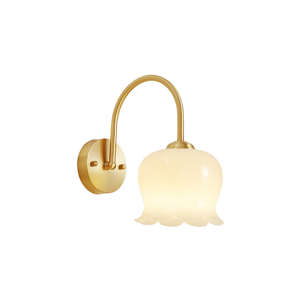FrenchBloom – Elegante Bloem Wandlamp van Glas