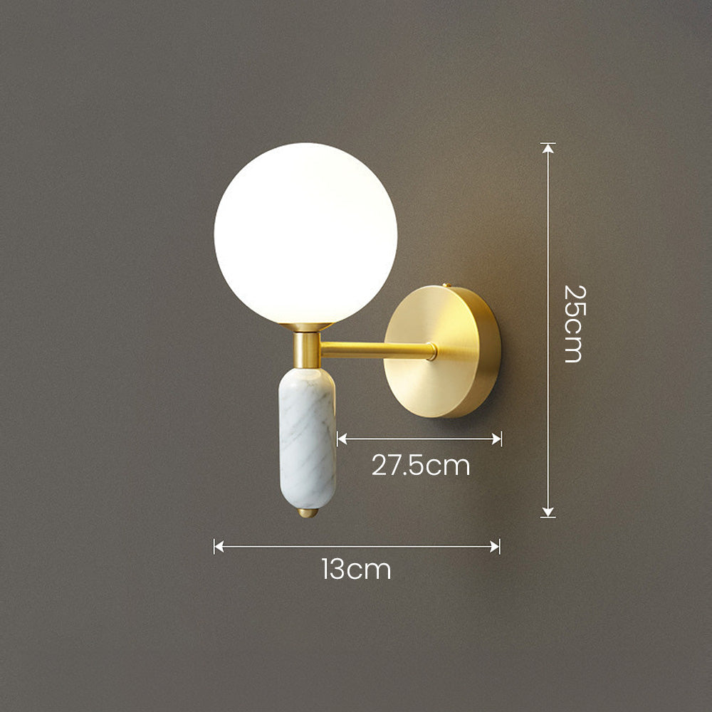 Luminous Stone - Stijlvolle Marmeren Bed- en Wandlamp