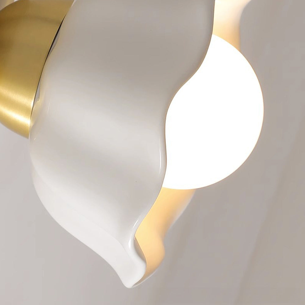 Retro Witte Bloemen Wandlamp - Vintage Stijl voor Jouw Interieur