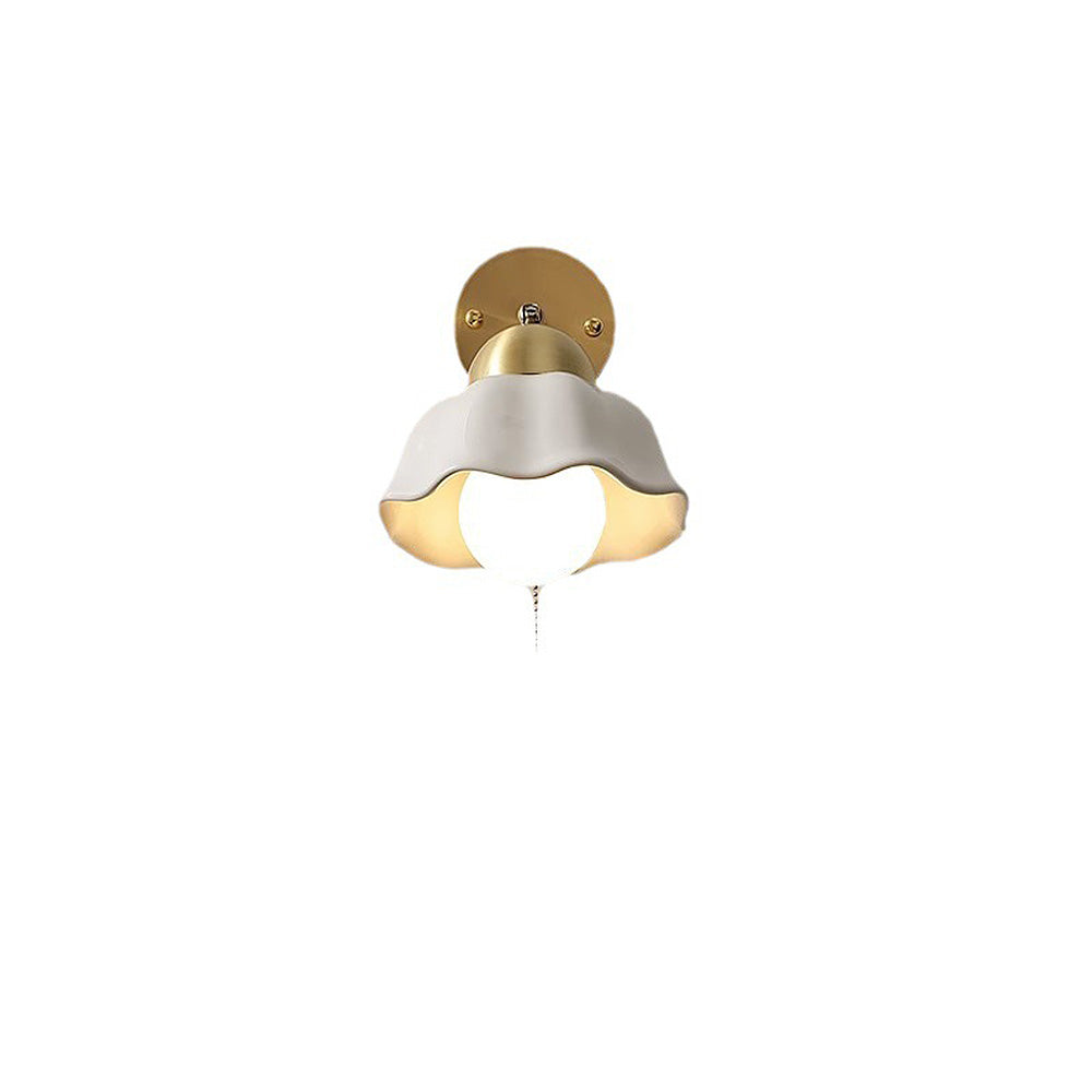 Retro Witte Bloemen Wandlamp - Vintage Stijl voor Jouw Interieur