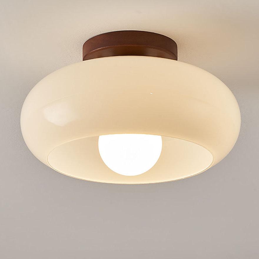 VintageGlow Ceiling Lamp - Authentieke Houten Retro Plafondlamp