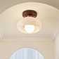 VintageGlow Ceiling Lamp - Authentieke Houten Retro Plafondlamp