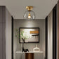 RefinedGlow Ceiling Light - Moderne Grijze Glazen Plafondlamp