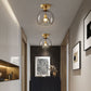 RefinedGlow Ceiling Light - Moderne Grijze Glazen Plafondlamp