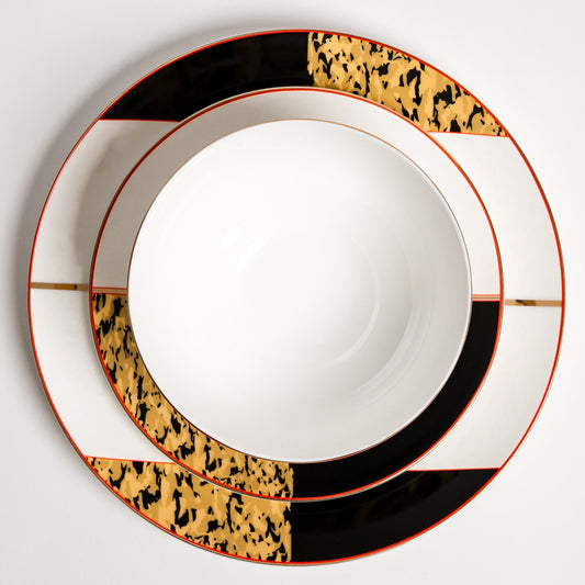 Tigress Set – Luxe Gouden en Zwarte Bordenset