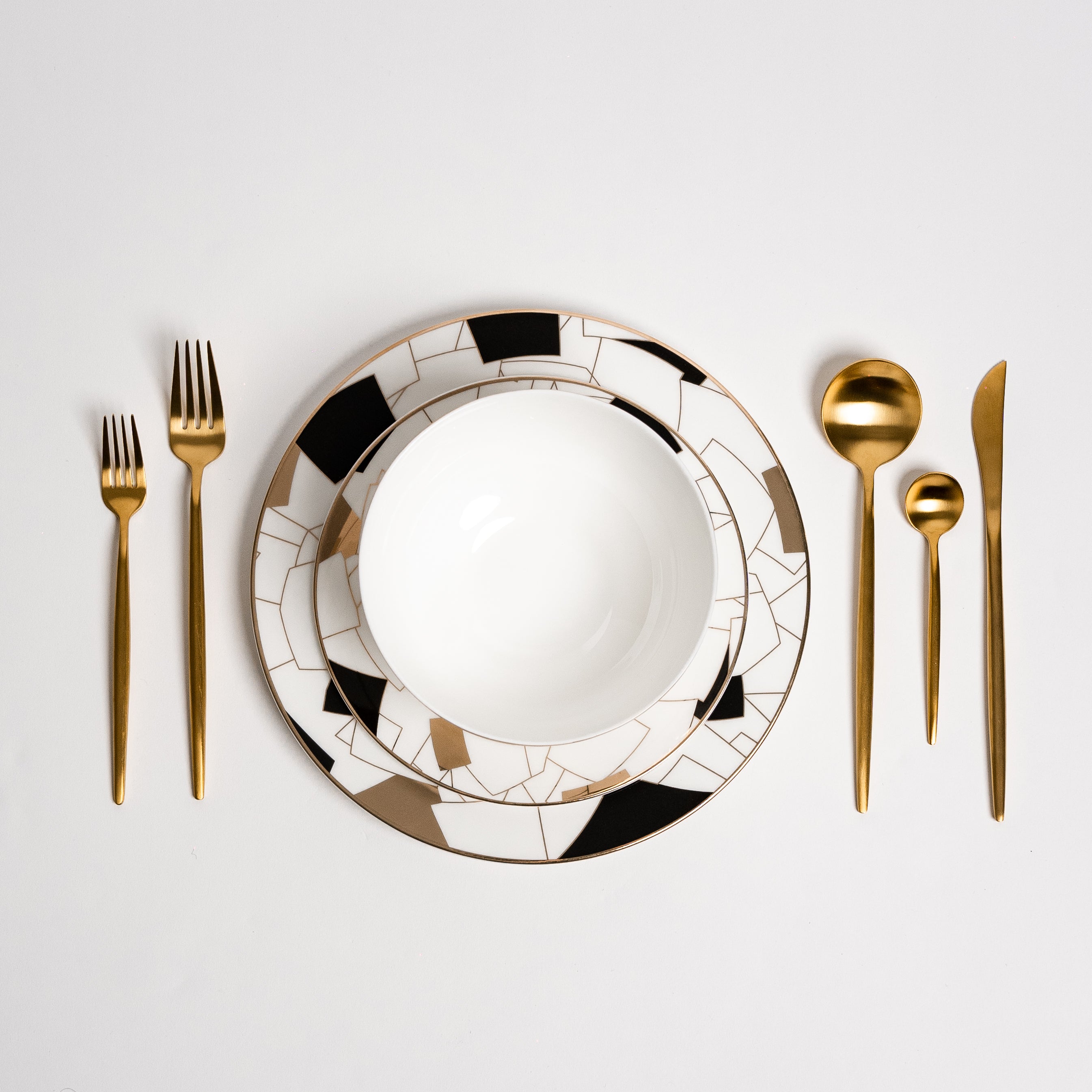 Aurora Black - Luxe Bordenset voor de Eettafel