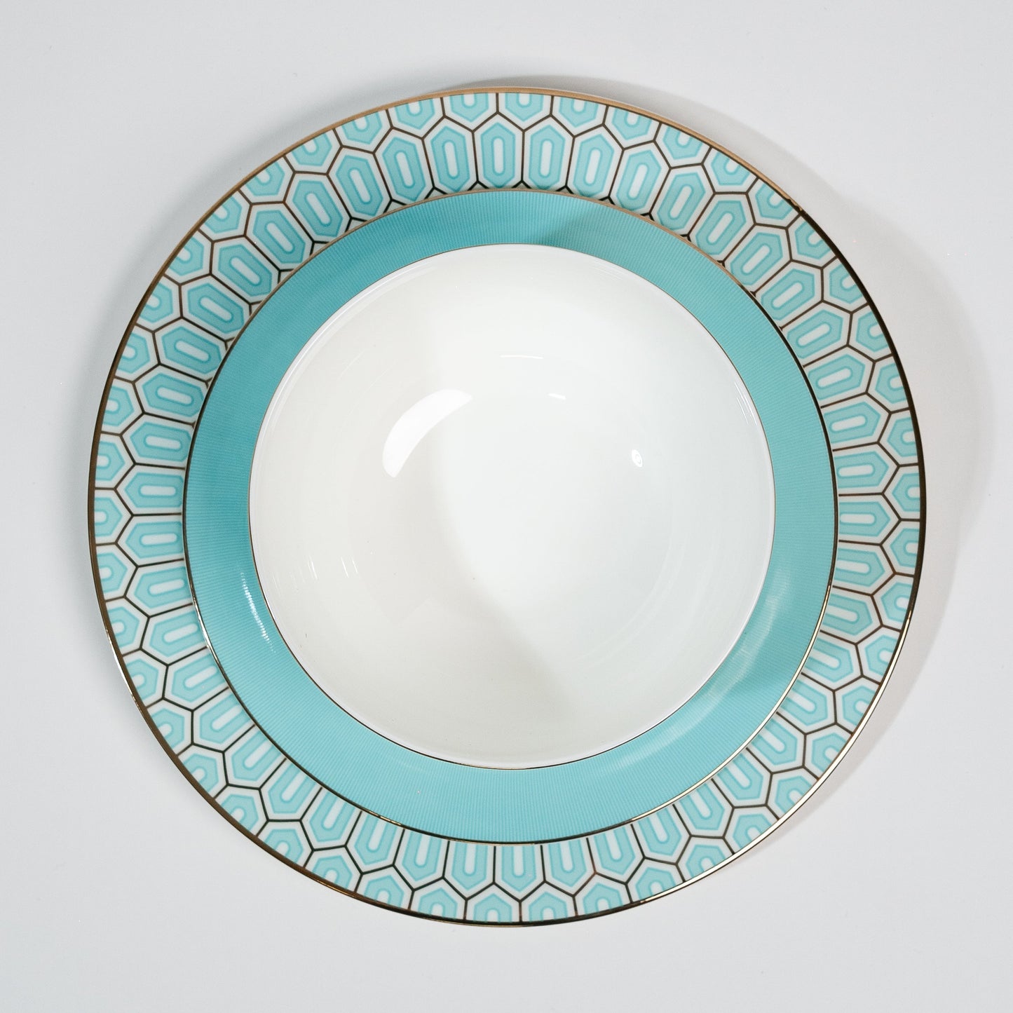 Tiffany Blue Elegance – Luxe Porseleinen Bordenset