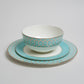 Tiffany Blue Elegance – Luxe Porseleinen Bordenset