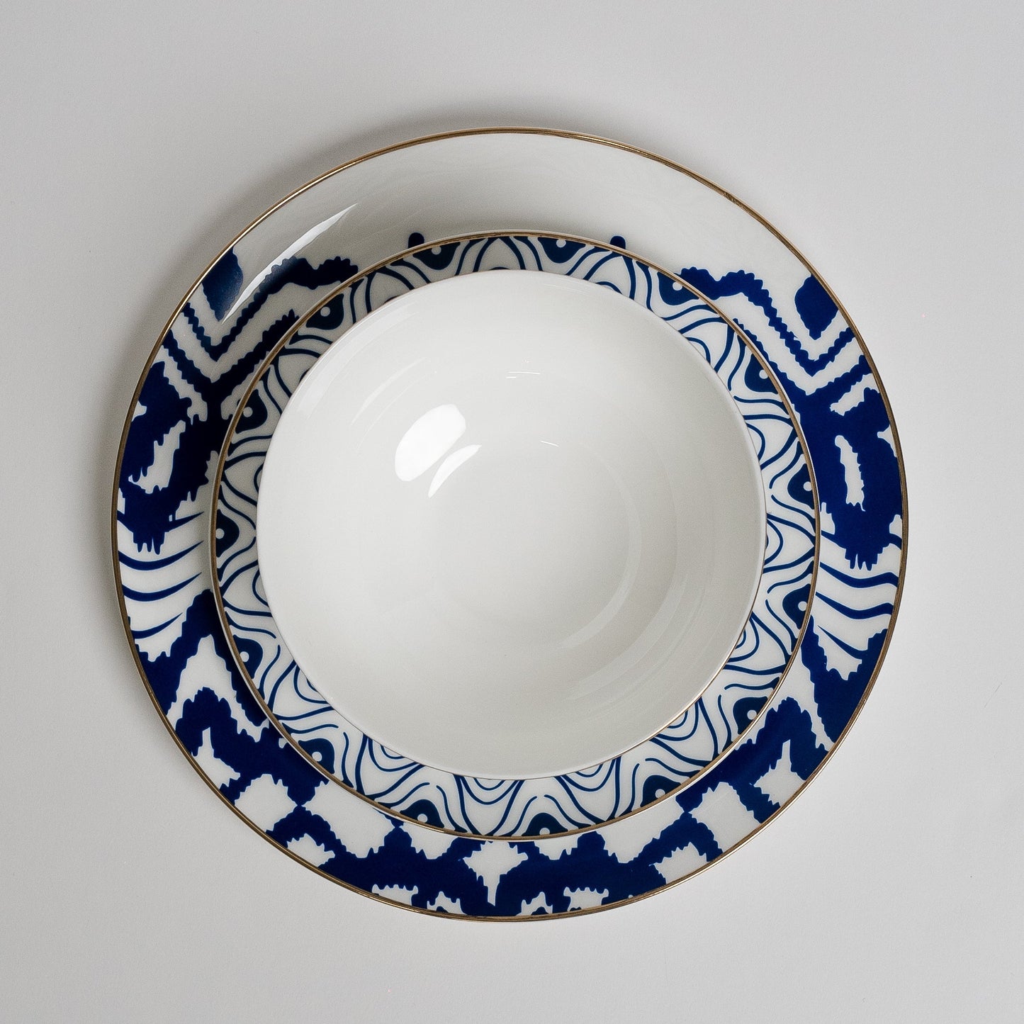 Parker Blue - Luxe Blauw Bordenset van Luminoir