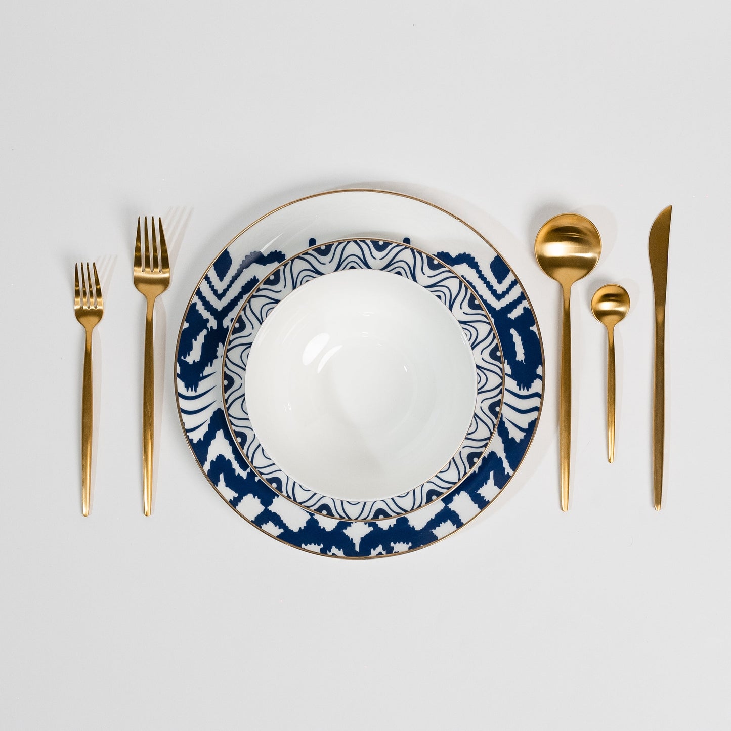 Parker Blue - Luxe Blauw Bordenset van Luminoir